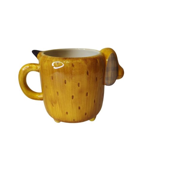 Natural Life Puppy Dog Coffee Cup Mug, I Ruff You, Anthropomorphic Brown Tan - Picture 3 of 4